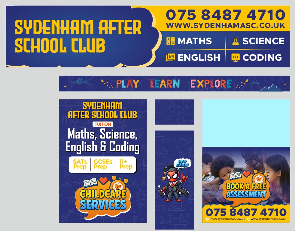 Sydenham After School Club shopfront signage on Sydenham Road